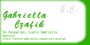 gabriella czafik business card